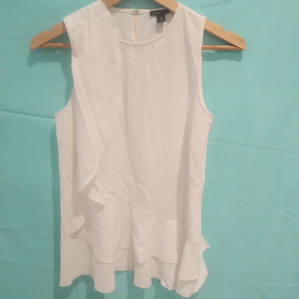Ann Taylor White XS Sleeveless